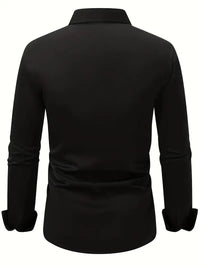 Men's Breathable Long Sleeve Slim Fit Shirt View 20