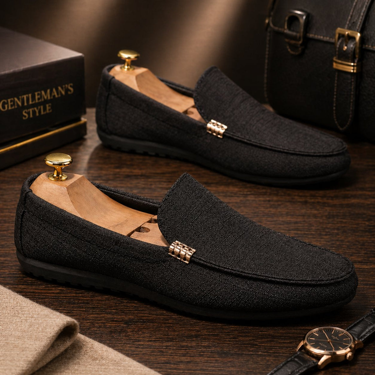 Men's Canvas Slip-On Loafers with Everyday Style Lifestyle