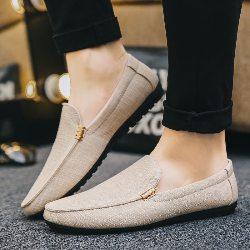 Men's Canvas Slip-On Loafers with Everyday Style Side