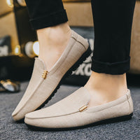 Men's Canvas Slip-On Loafers with Everyday Style Side