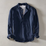 Men's Casual Long Sleeve Henley Shirt