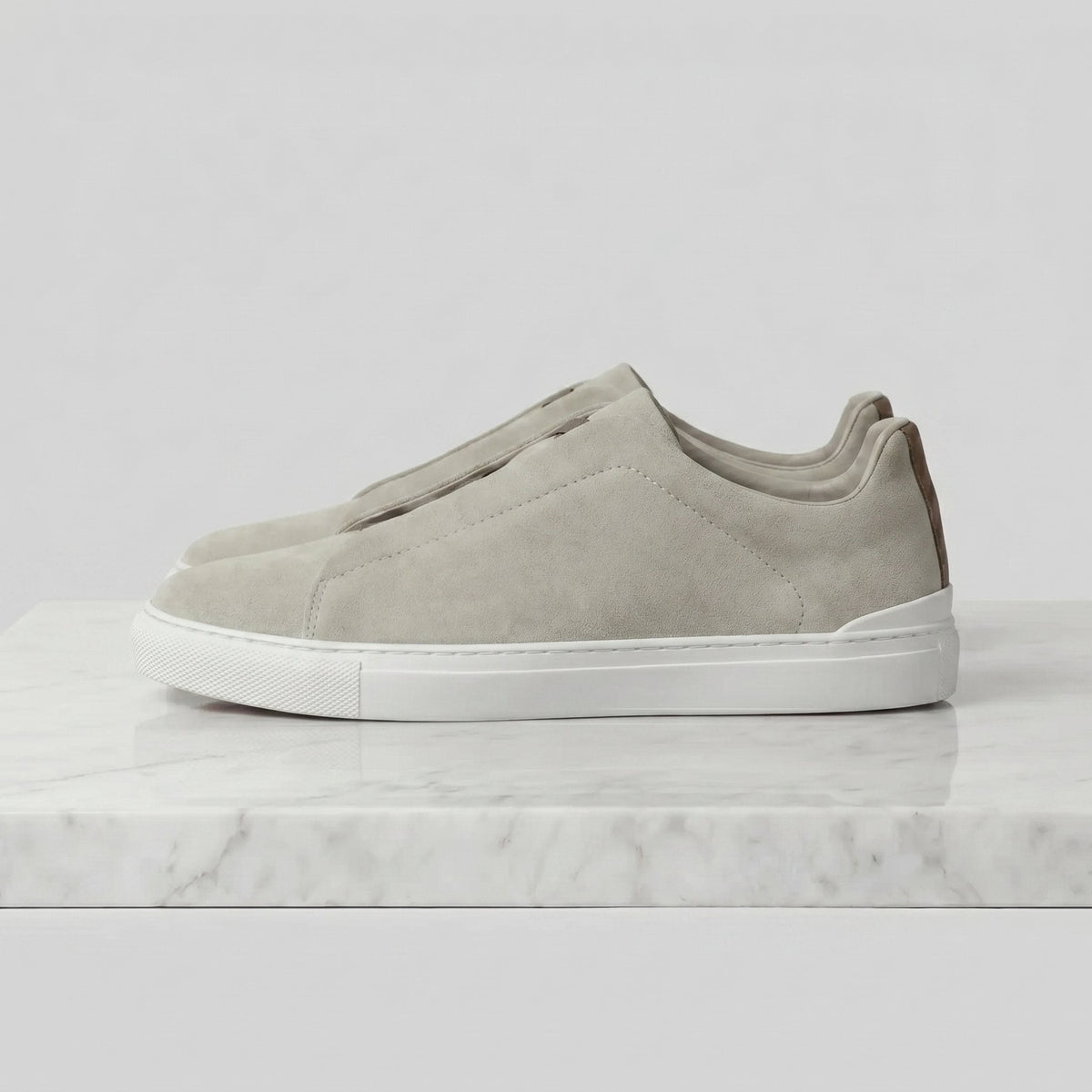 Men's Casual Suede Sneakers with Polished Finish Alternate