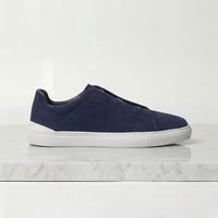 Men's Casual Suede Sneakers with Polished Finish Front
