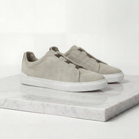Men's Casual Suede Sneakers with Polished Finish Full