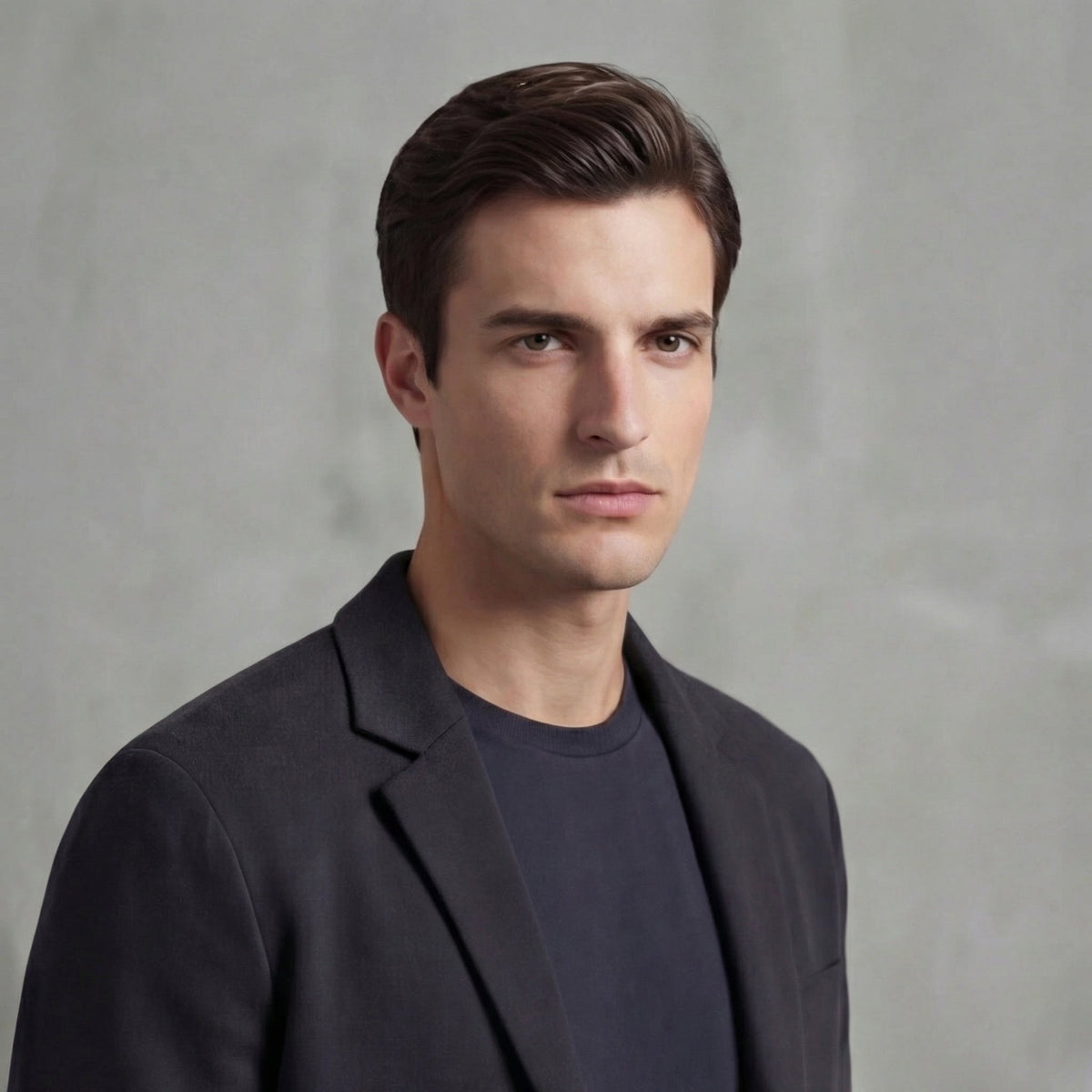 Men's Casual Tailored Fit Jacket with Lapel Collar Close Up