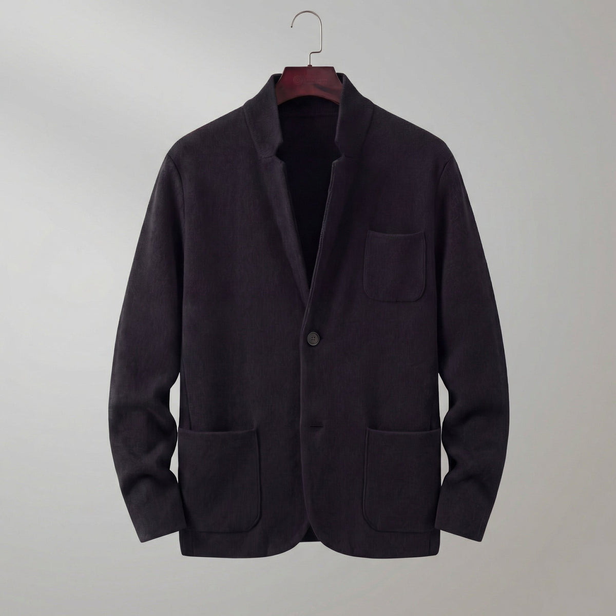 Men's Casual Tailored Fit Jacket with Lapel Collar Front