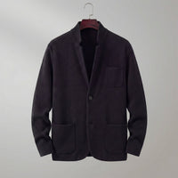 Men's Casual Tailored Fit Jacket with Lapel Collar Front
