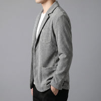 Men's Casual Tailored Fit Jacket with Lapel Collar Full
