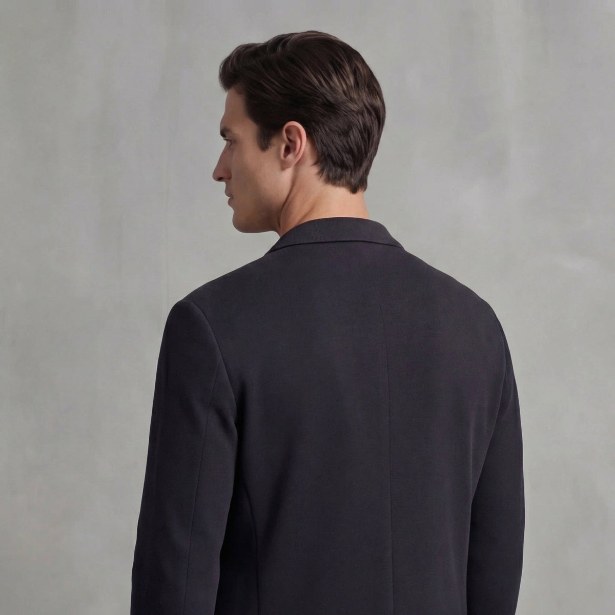 Men's Casual Tailored Fit Jacket with Lapel Collar Side