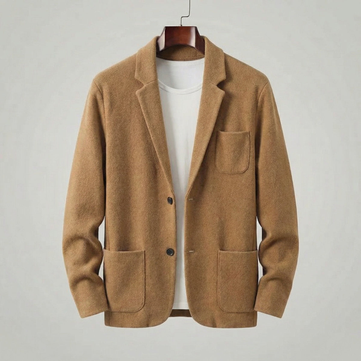 Men's Casual Tailored Fit Jacket with Lapel Collar View 16