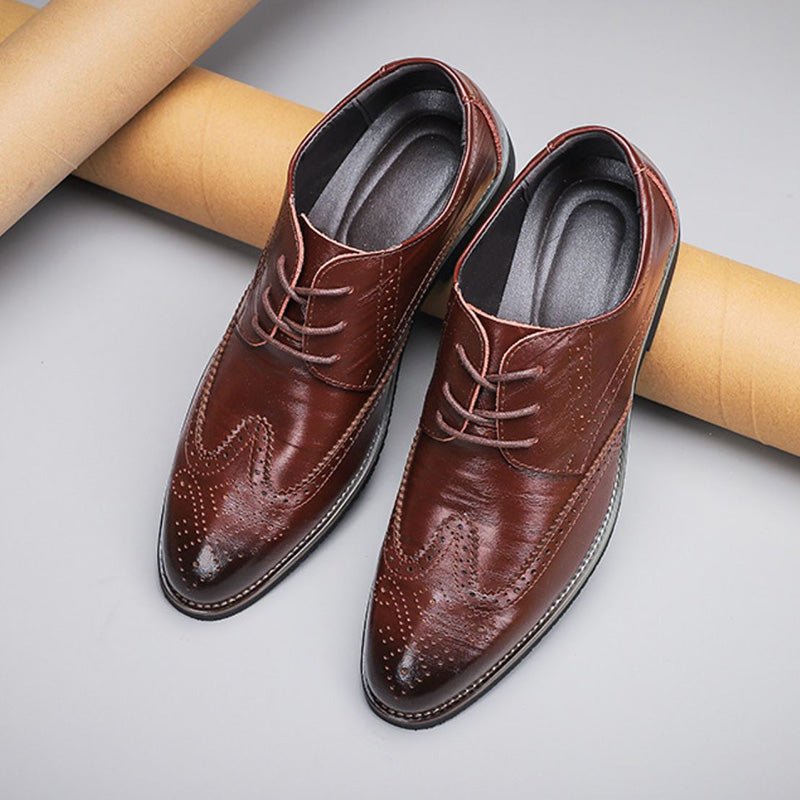 Men's Classic Brogue Dress Shoes with Perforated Detail Lifestyle