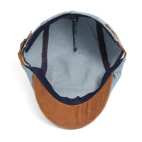 Men's Classic Denim Flat Cap with Adjustable Strap Alternate