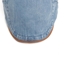 Men's Classic Denim Flat Cap with Adjustable Strap View 11