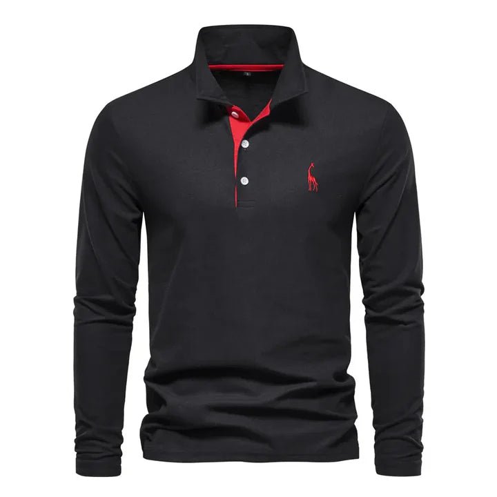 Men's Classic Long-Sleeved Polo Shirt Hero