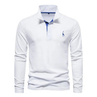 Men's Classic Long-Sleeved Polo Shirt Lifestyle