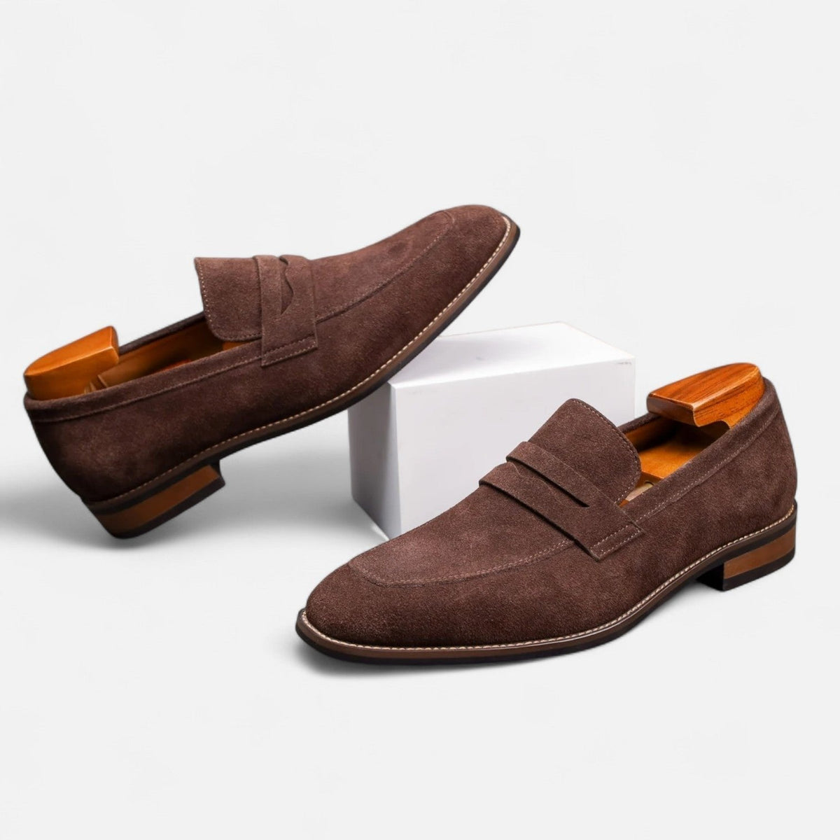 Men's Classic Penny Loafers | Slip On with Smart Finish Back