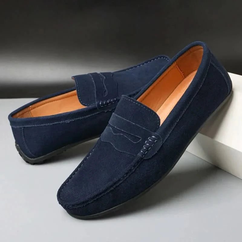 Men's Classic Suede Loafers with Cushioned Sole Alternate