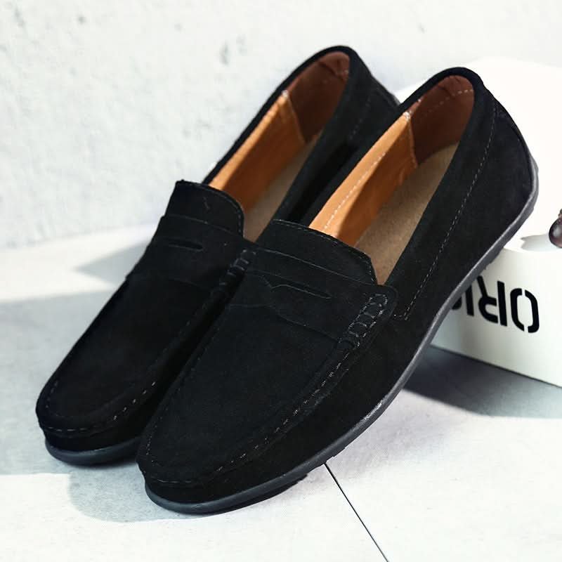 Men's Classic Suede Loafers with Cushioned Sole Full