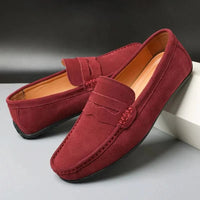 Men's Classic Suede Loafers with Cushioned Sole Hero