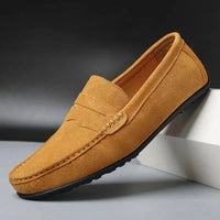 Men's Classic Suede Loafers with Cushioned Sole View 12