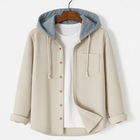 Men's Corduroy Hoodie with Adjustable Hood Lifestyle