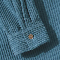 Men's Corduroy Hoodie with Adjustable Hood Side