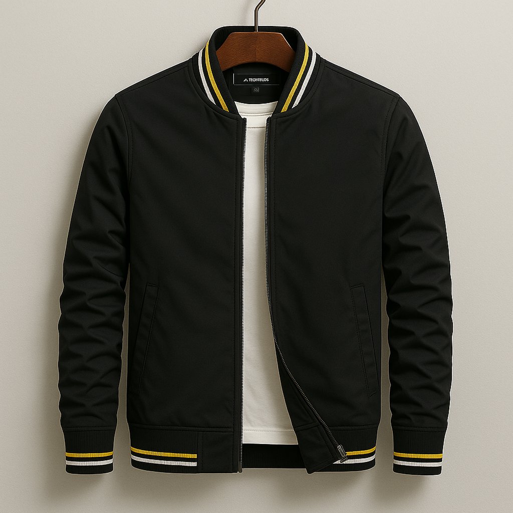 Men's Cotton Blend Parker Jacket with Ribbed Trim Lifestyle
