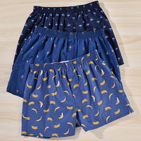 Men's Cotton Boxers | 3-Pack with Plant Print Alternate