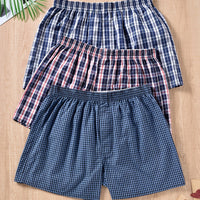 Men's Cotton Boxers | 3-Pack with Plant Print Close Up