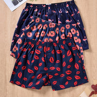 Men's Cotton Boxers | 3-Pack with Plant Print Side
