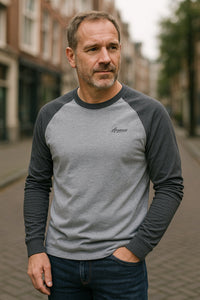 Men's Cotton Sporty Long Sleeve Shirt Angle