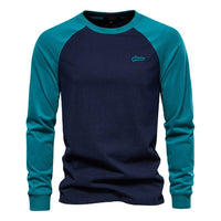 Men's Cotton Sporty Long Sleeve Shirt Close Up