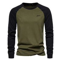 Men's Cotton Sporty Long Sleeve Shirt Front