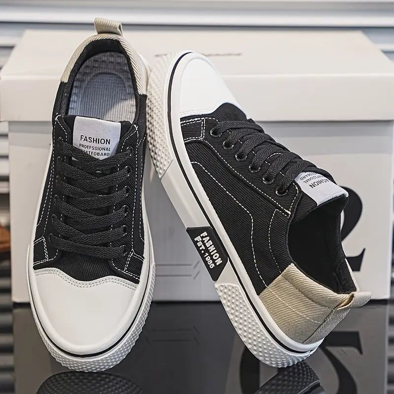 Men's Cushioned Lace-Up Shoes with Impact Absorbing Sole Side