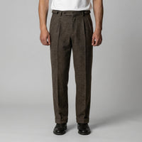 Men's Elegant Pleated Trousers with Side Adjuster Hero
