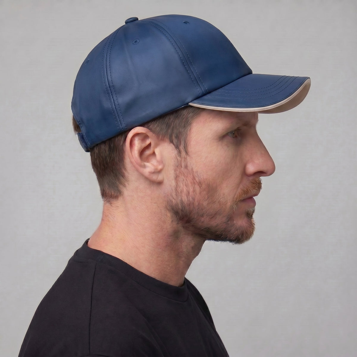Men's Elegant Two-Tone Cap with Contrast Brim View 26