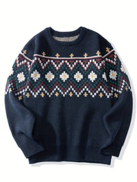 Men's Fair Isle Yoke Knit Jumper Front