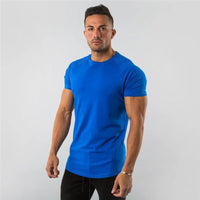 Men's Fitted Performance T-Shirt with Curved Hem Back