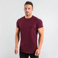 Men's Fitted Performance T-Shirt with Curved Hem Side