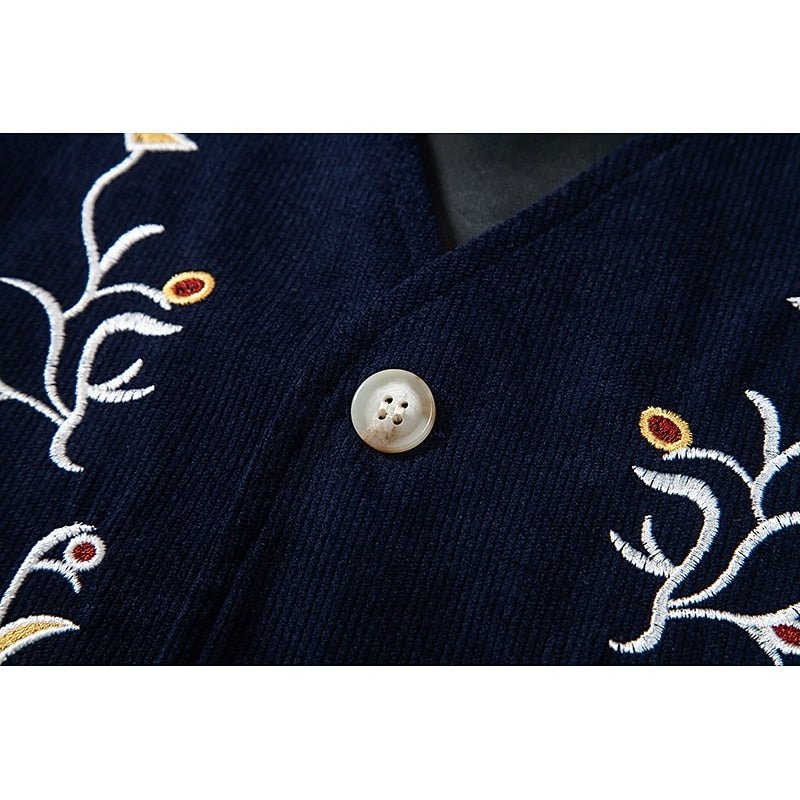 Men's Floral Embroidered Waistcoat | Smart Occasion Layer Alternate