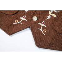 Men's Floral Embroidered Waistcoat | Smart Occasion Layer Back