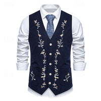 Men's Floral Embroidered Waistcoat | Smart Occasion Layer Lifestyle