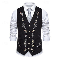 Men's Floral Embroidered Waistcoat | Smart Occasion Layer View 12