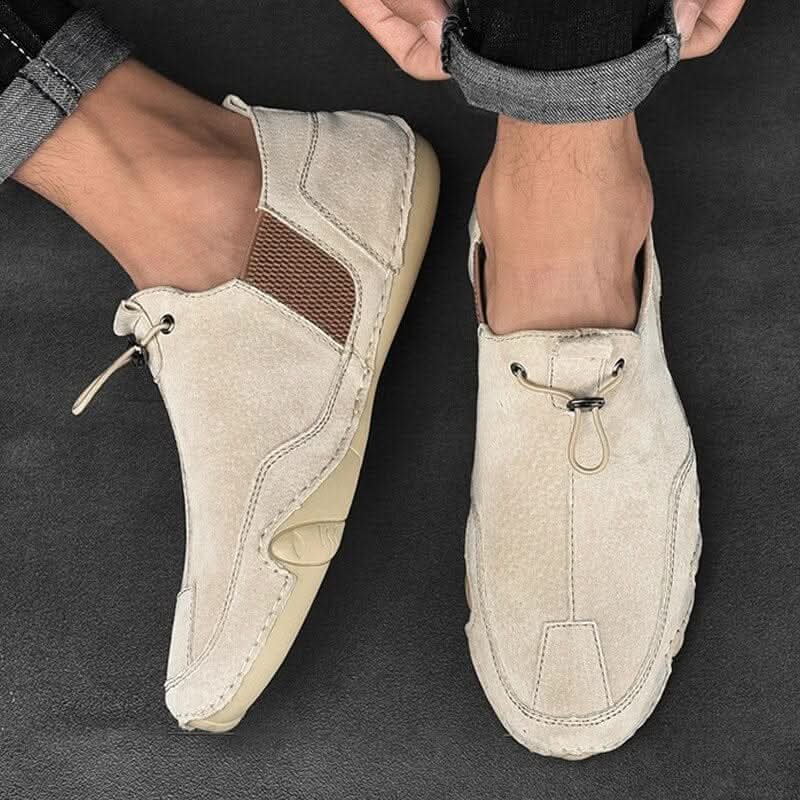 Men's Genuine Leather Slip-Ons with Flexible Sole Hero