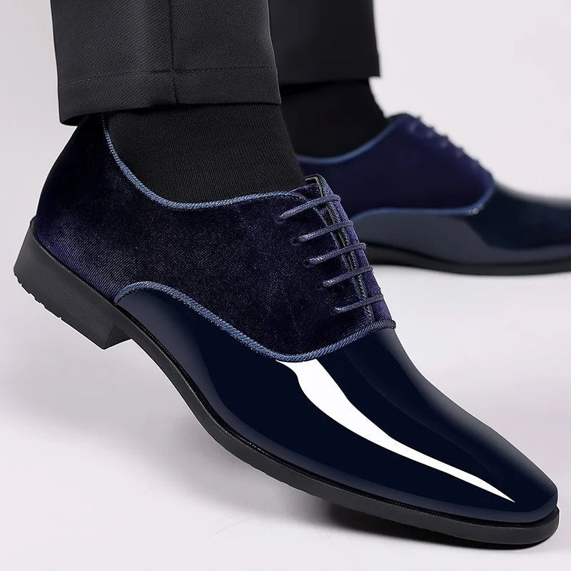 Men's Glossy Oxford Dress Shoes | Smart Formal Black-Tie Hero