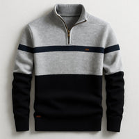 Men's Heritage Quarter-Zip Cotton Pullover Close Up