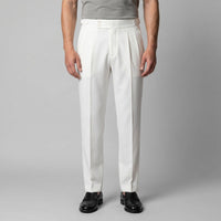 Men's High Waist Formal Trousers with Tailored Fit Back