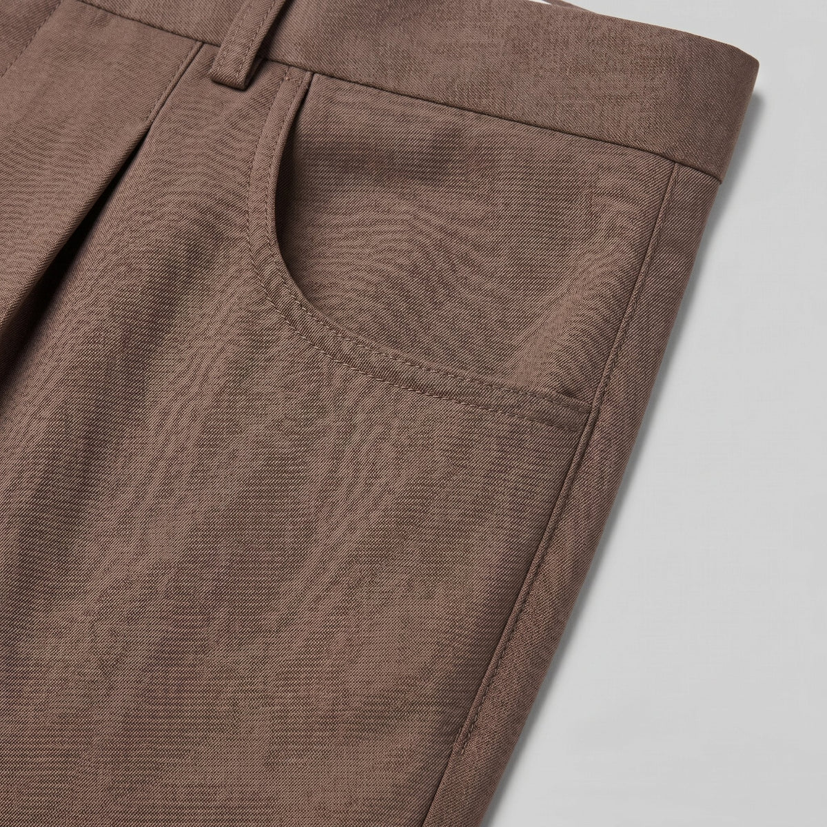 Men's High Waist Formal Trousers with Tailored Fit Full
