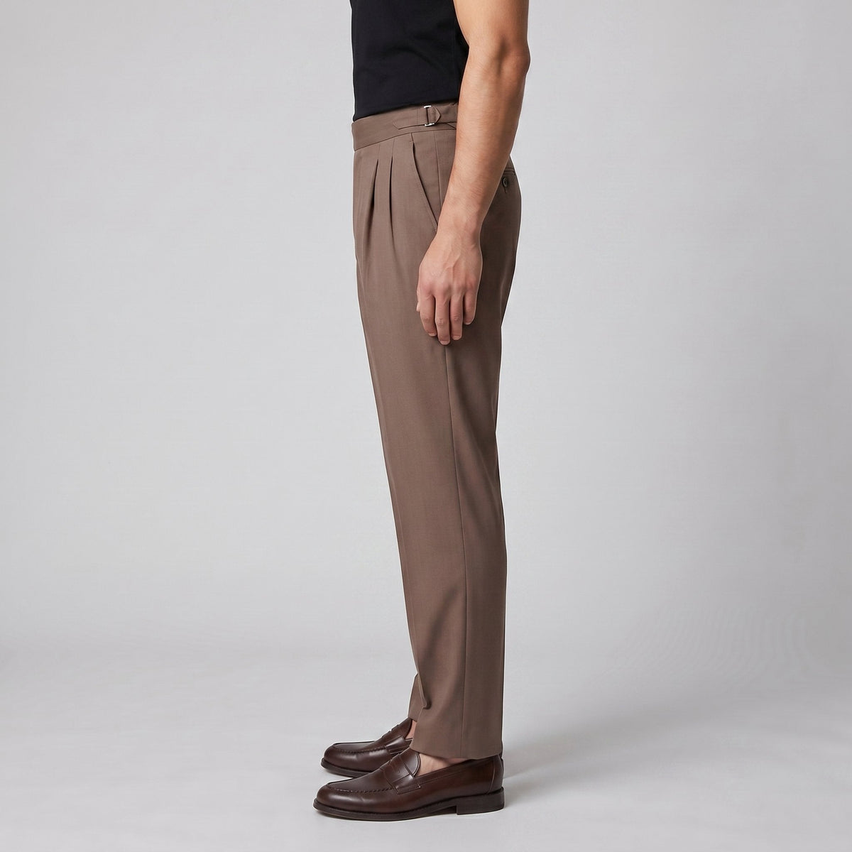 Men's High Waist Formal Trousers with Tailored Fit View 11