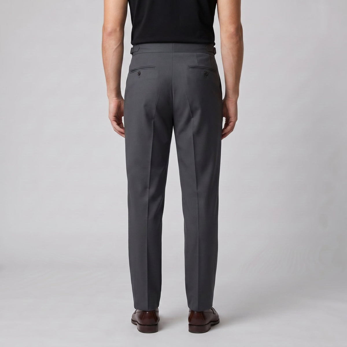 Men's High Waist Formal Trousers with Tailored Fit View 14